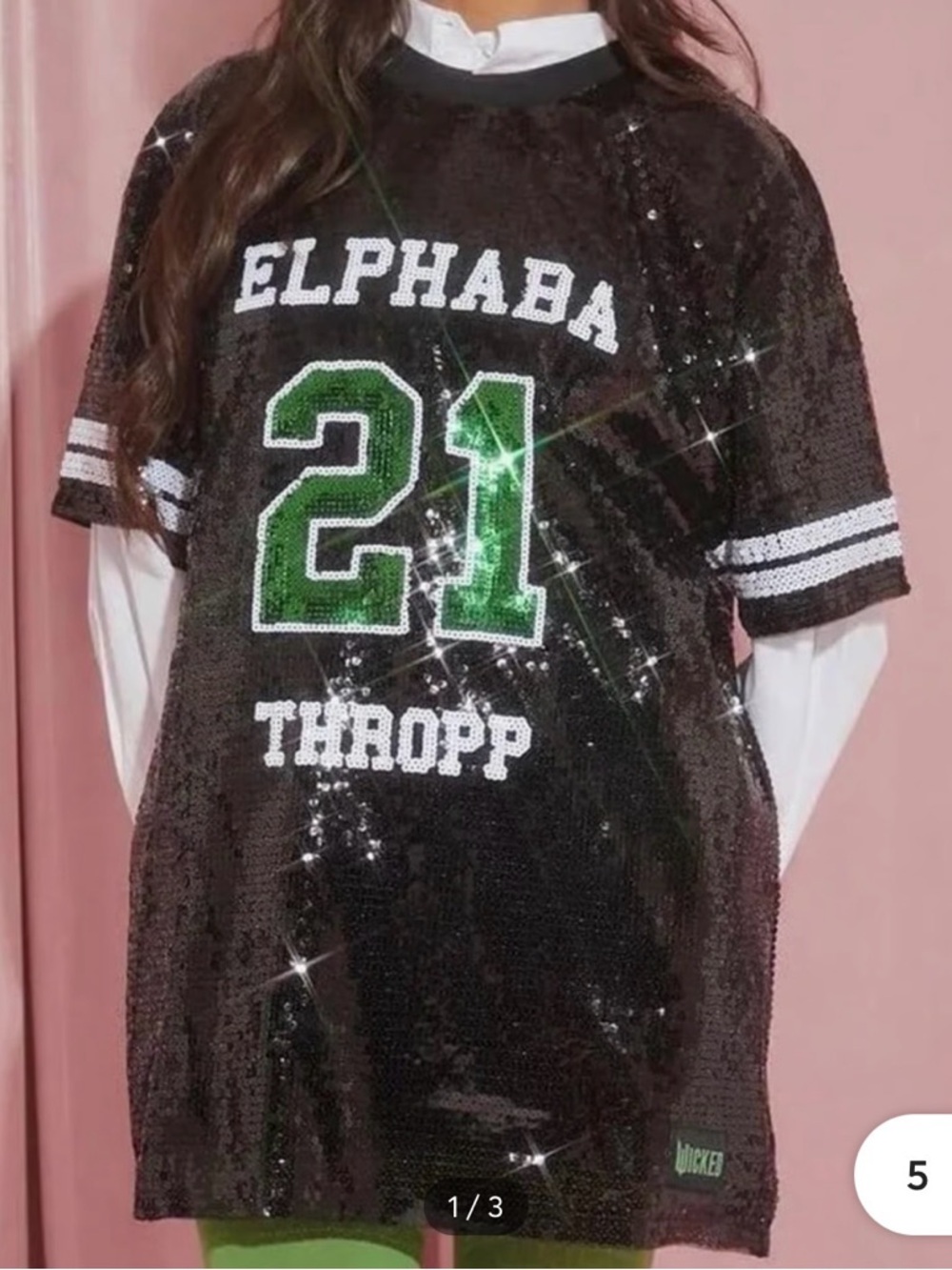 LIKE NEW- Forever 21 x Wicked Elphaba Jersey Mini Dress- S